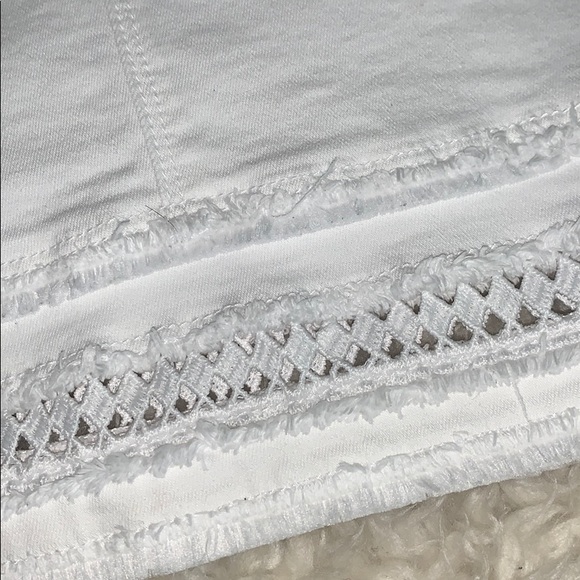 White House Black Market Distressed Denim Skirt - Picture 4 of 12